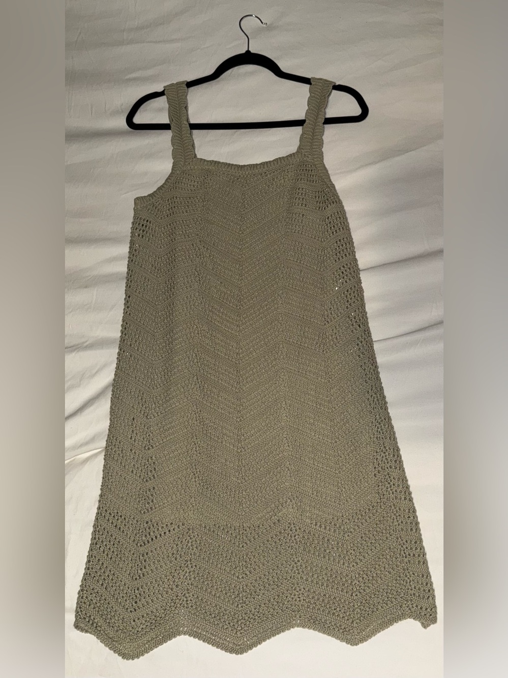 a new day Olive Crochet-Strap Midi Dress